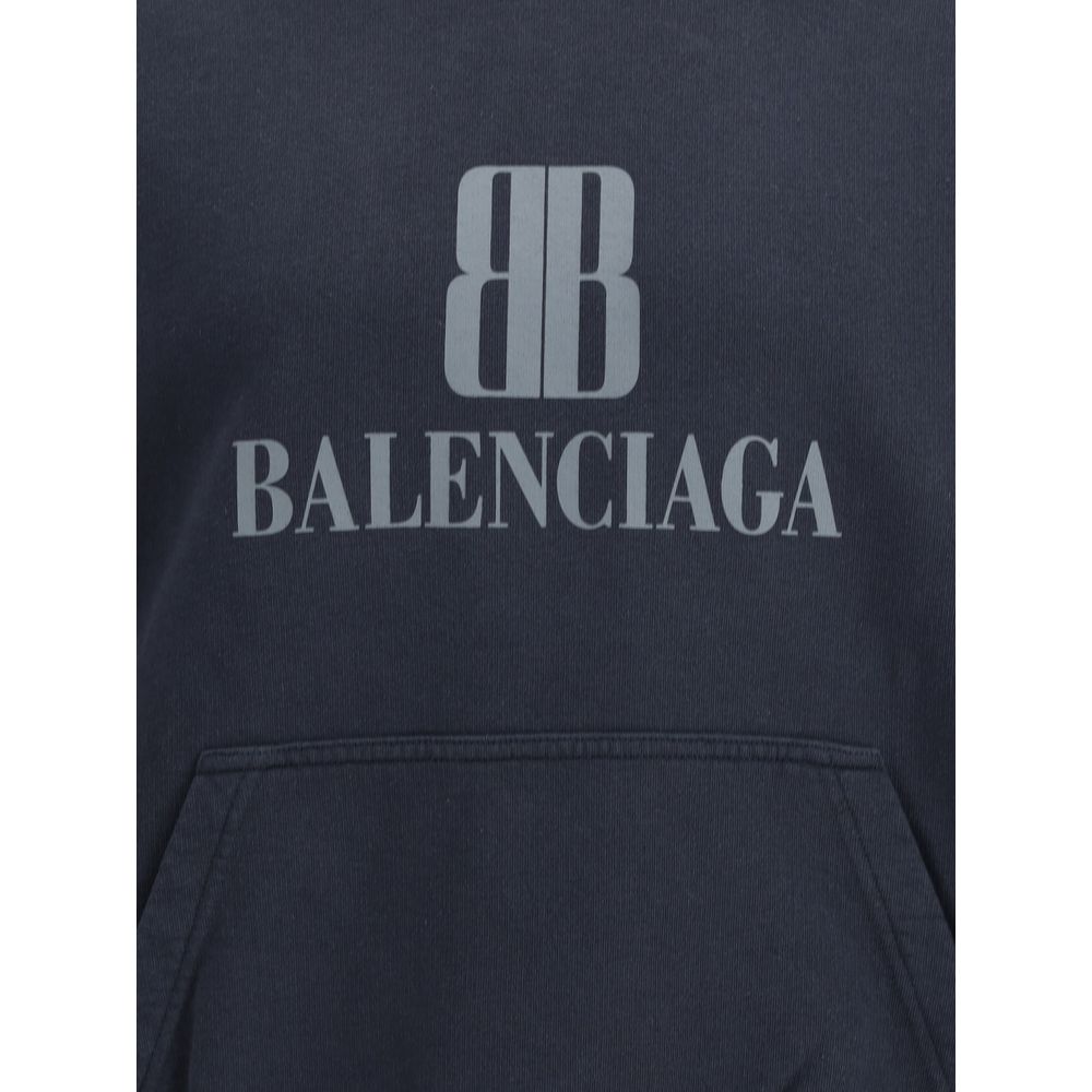 Balenciaga Baumwoll-Sweatshirt in Schwarz