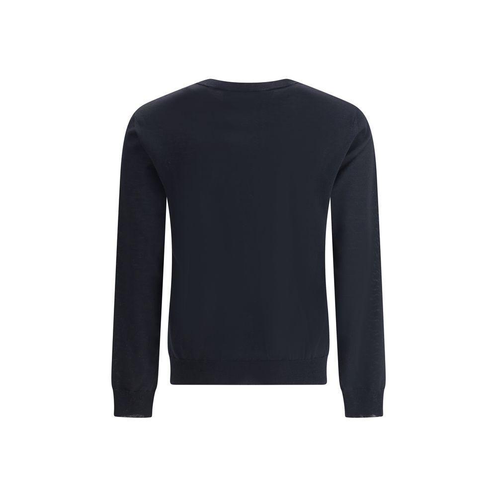 Valentino Schwarzer Woll-Fleece-Pullover