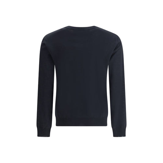 Valentino Schwarzer Woll-Fleece-Pullover