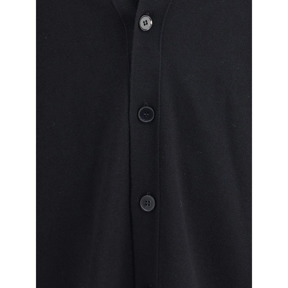 Jil Sander Schwarzer Wollcardigan
