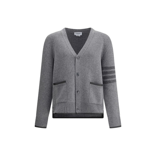 Thom Browne Grauer Merino-Wollcardigan