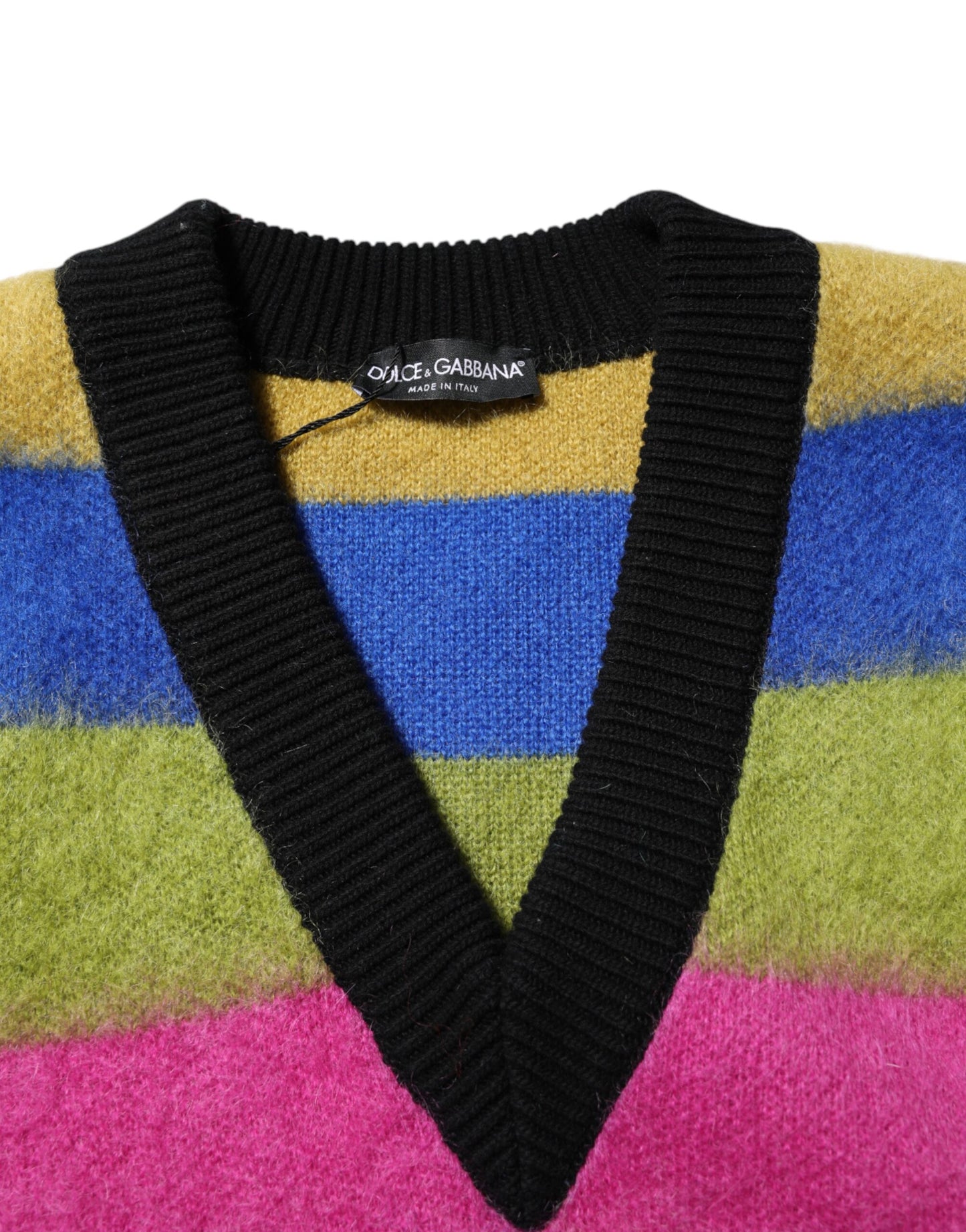 Dolce & Gabbana Multicolor Glitch Design Pullover Pullover