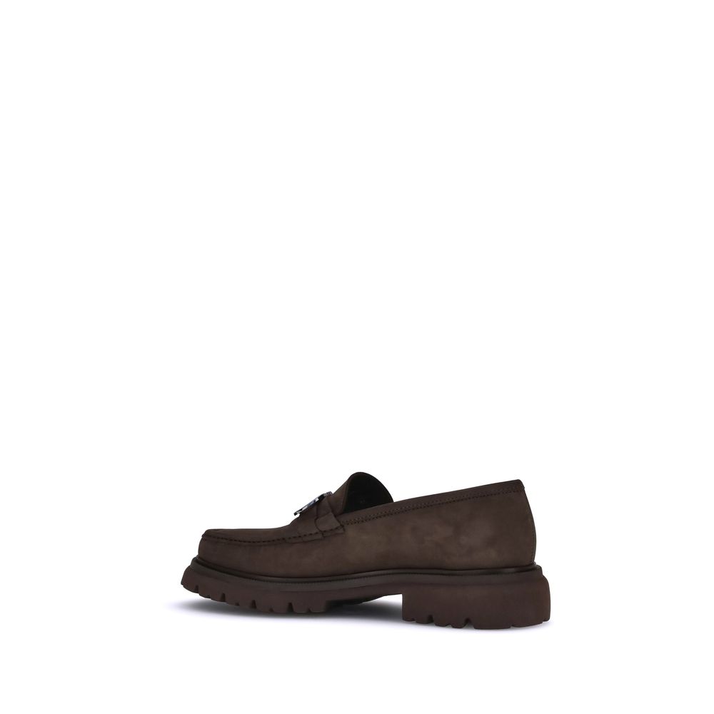Ferragamo Braune Kalbsleder Bos Taurus Slip-On Loafer