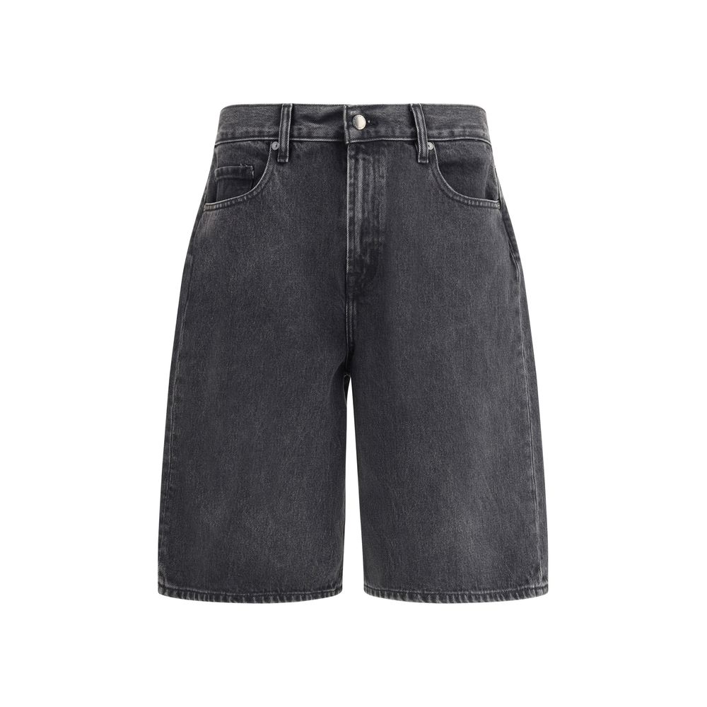7FOR Schwarze Baumwoll-Bermuda-Shorts