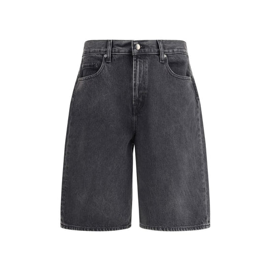 7FOR Schwarze Baumwoll-Bermuda-Shorts