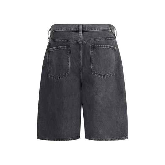 7FOR Schwarze Baumwoll-Bermuda-Shorts