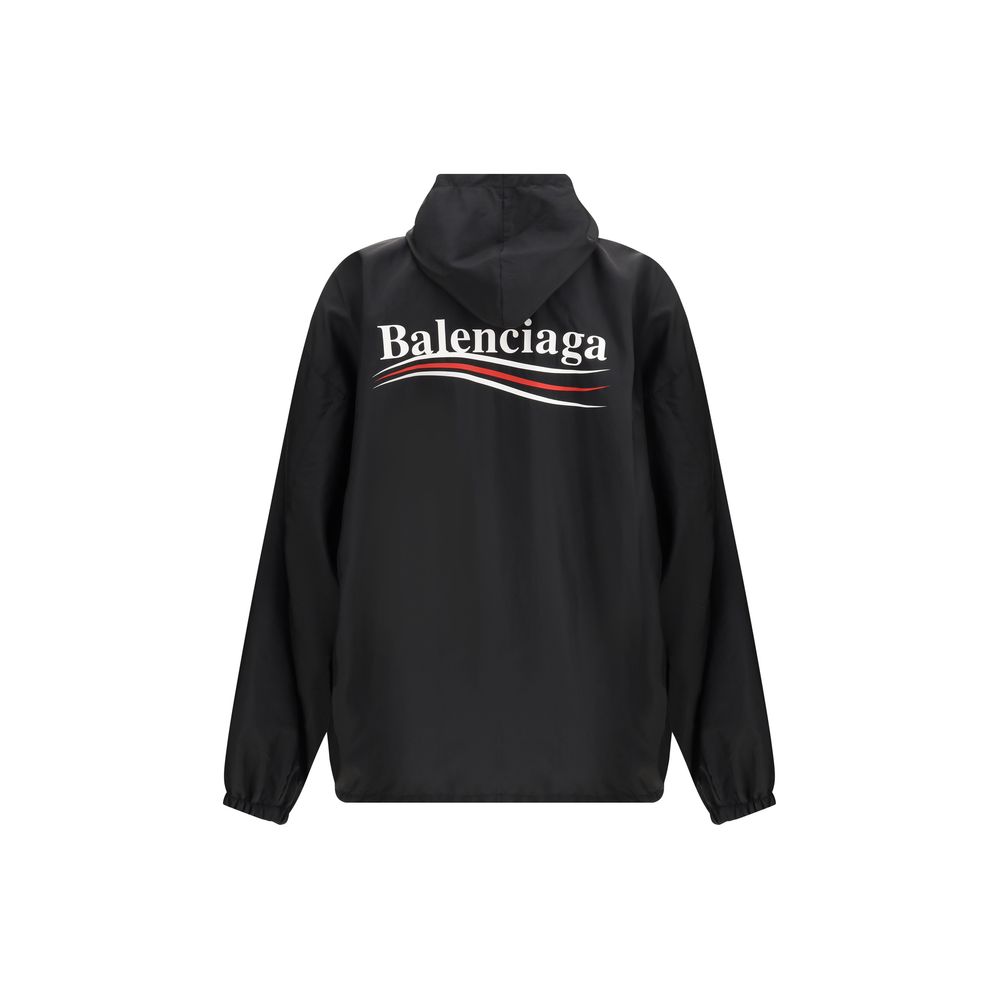 Balenciaga Schwarze Polyester-Jacke im Shell-Design