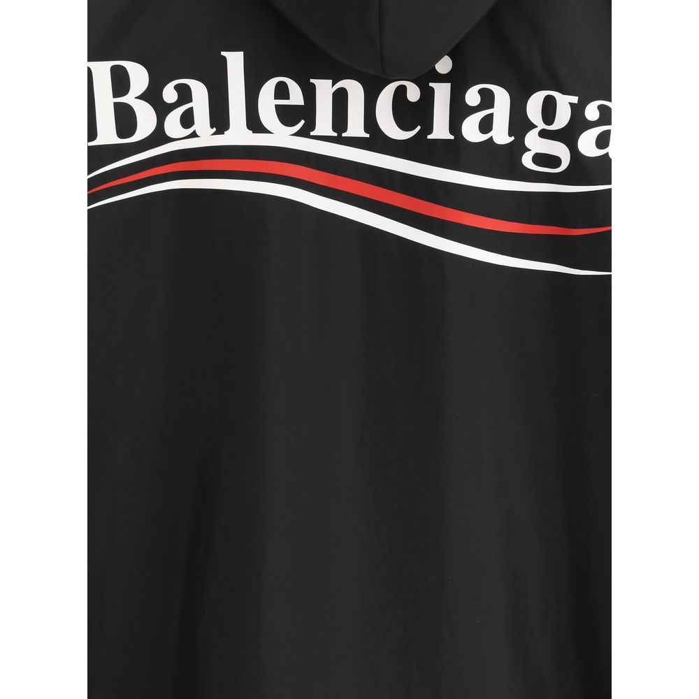 Balenciaga Schwarze Polyester-Jacke im Shell-Design