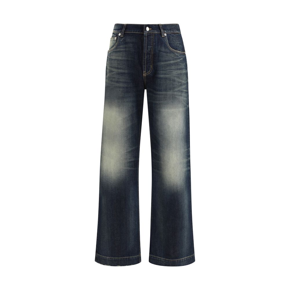 Alexander McQueen Blaue Baumwolljeans aus Denim