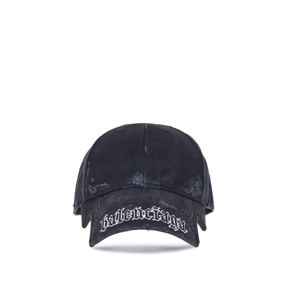 Balenciaga Schwarze Baumwoll-Kappe (Baseball-Cap)
