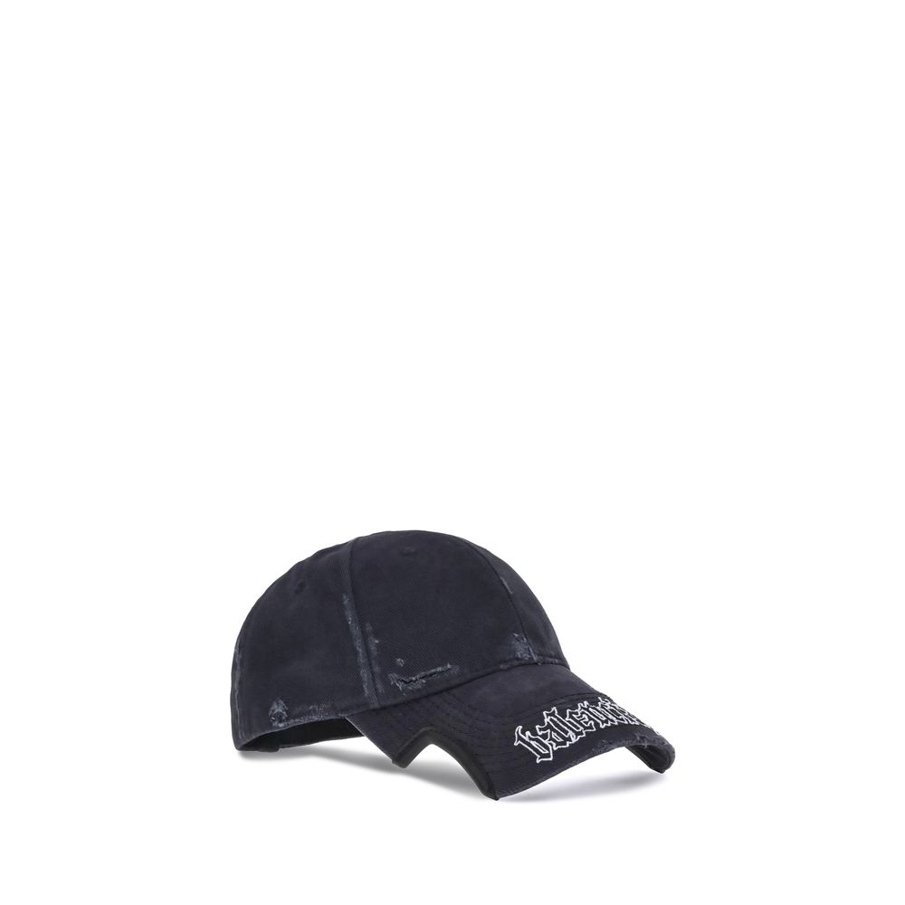 Balenciaga Schwarze Baumwoll-Kappe (Baseball-Cap)