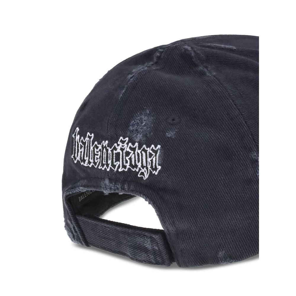 Balenciaga Schwarze Baumwoll-Kappe (Baseball-Cap)