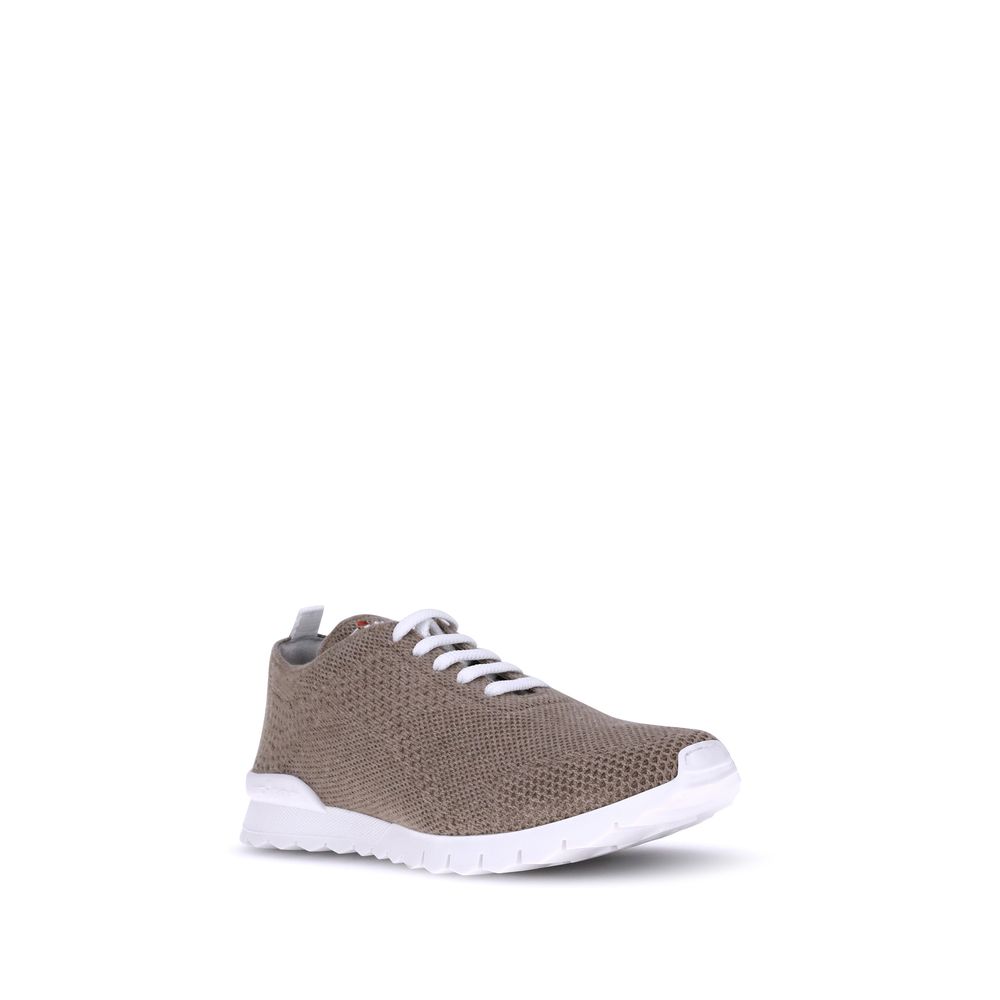 Kiton Braune Baumwoll-Sportschuhe