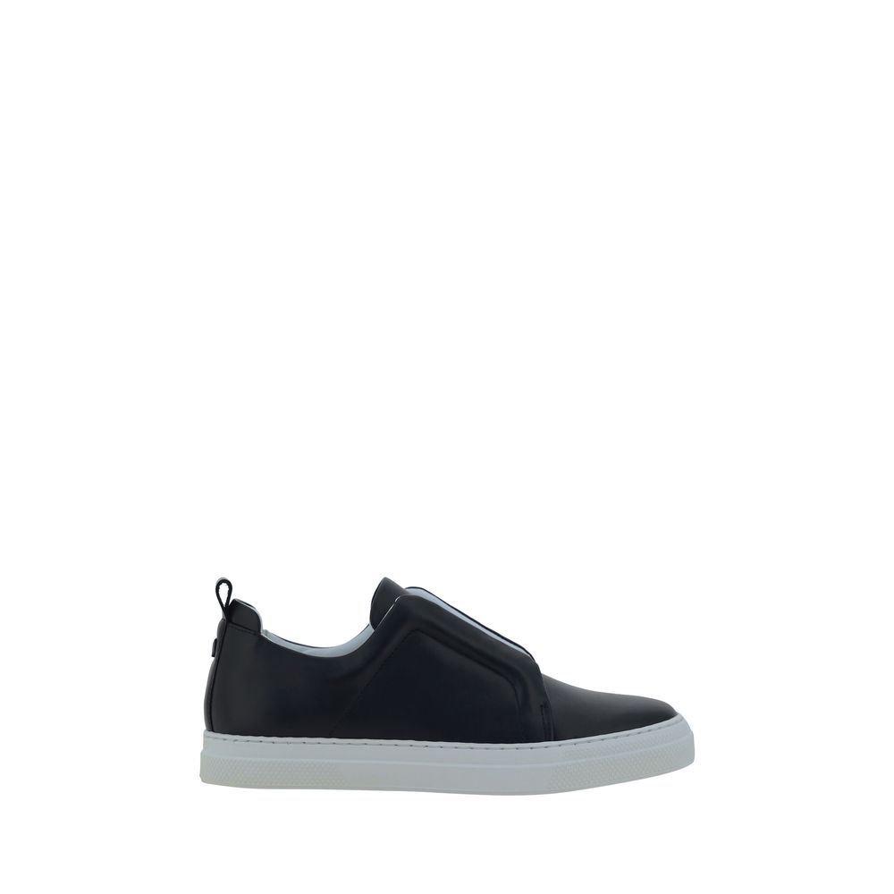 Pierre Hardy Schwarze Sneakers aus Kalbsleder Bos Taurus Low Top