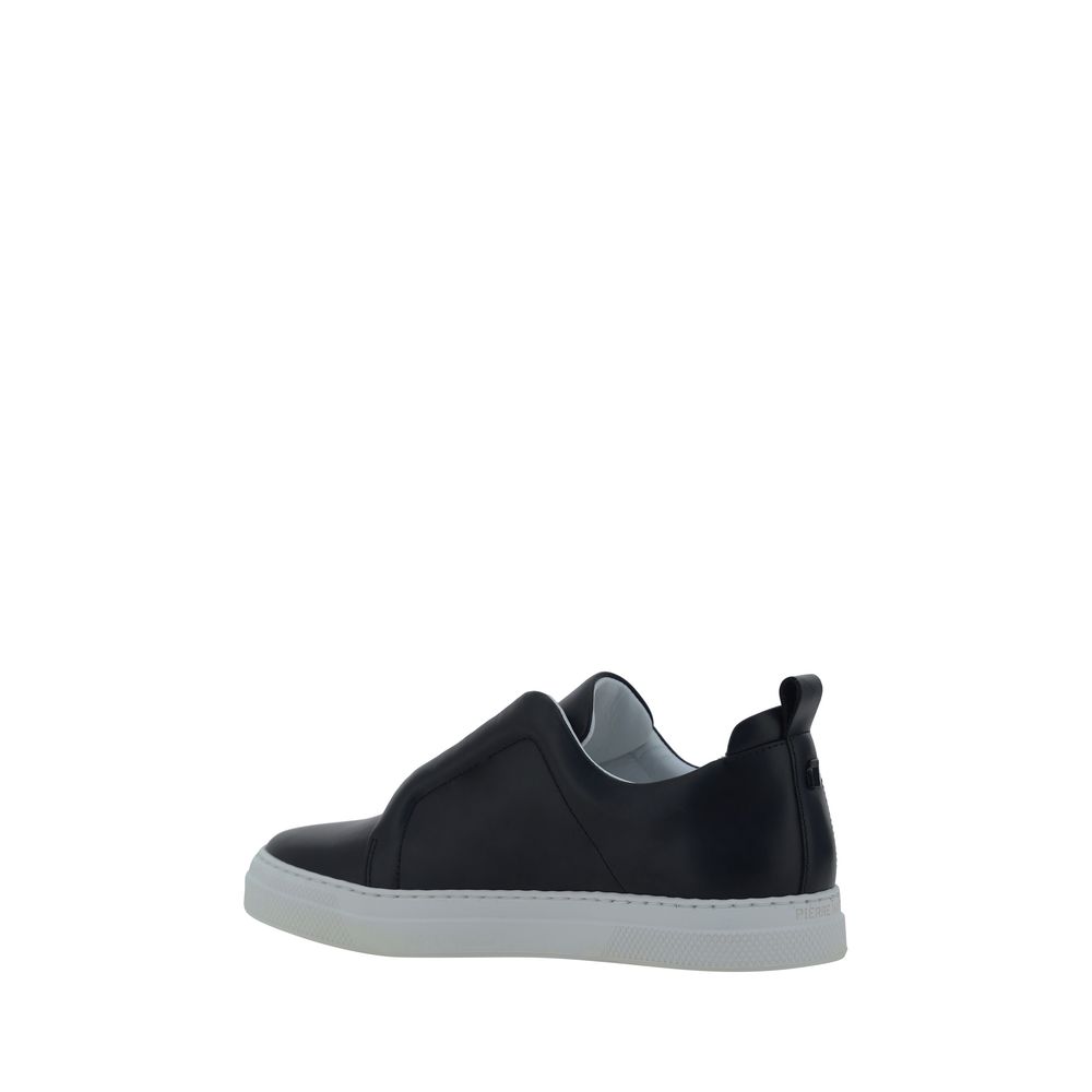Pierre Hardy Schwarze Sneakers aus Kalbsleder Bos Taurus Low Top