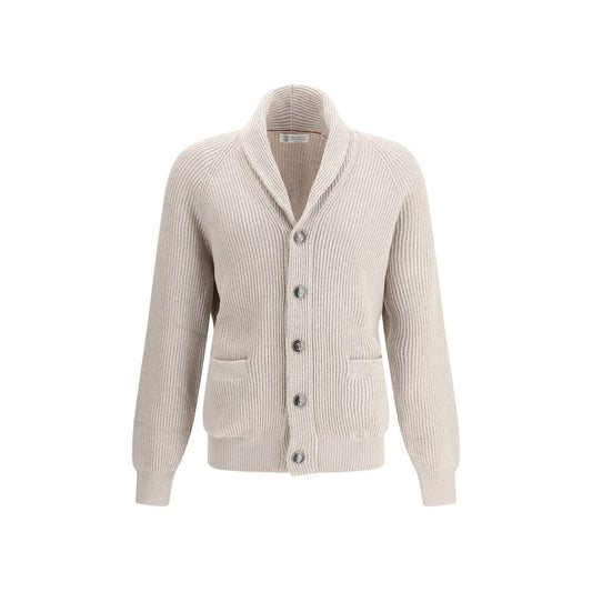 Brunello Cucinelli Beiger Baumwoll-Cardigan