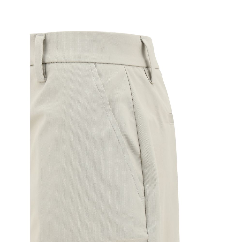 True Royal Beige-Sandfarbene Baumwollhose