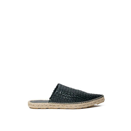 Bottega Veneta Grüne Leder-Espadrilles