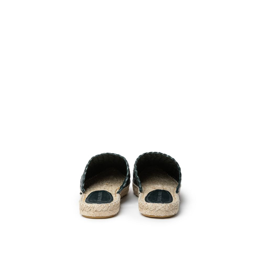 Bottega Veneta Grüne Leder-Espadrilles