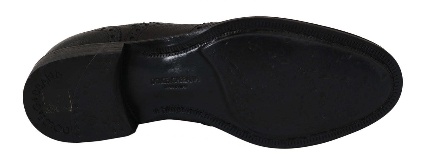 Dolce & Gabbana Blaue Leder Wingtip Oxford Dress Schuhe