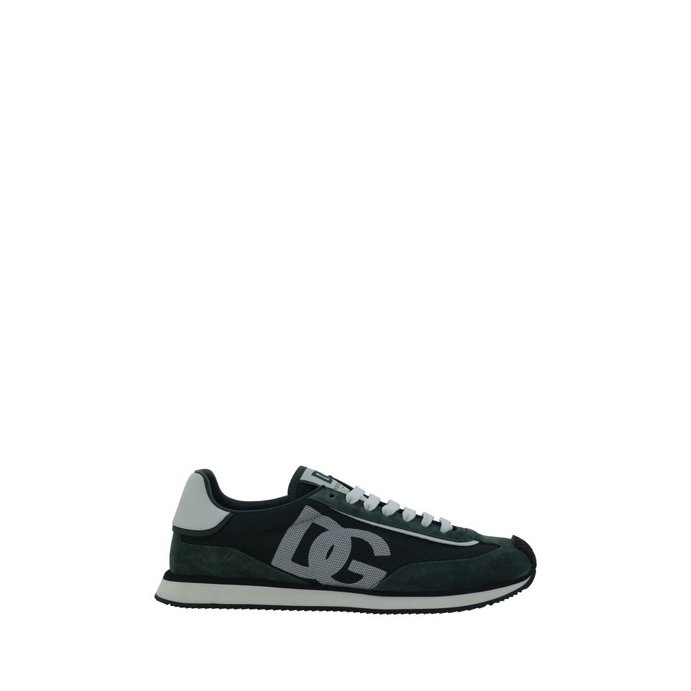 Dolce & Gabbana Grüne Kalbshaut Bos Taurus Sportschuhe