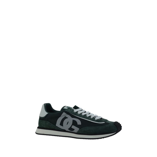 Dolce & Gabbana Grüne Kalbshaut Bos Taurus Sportschuhe