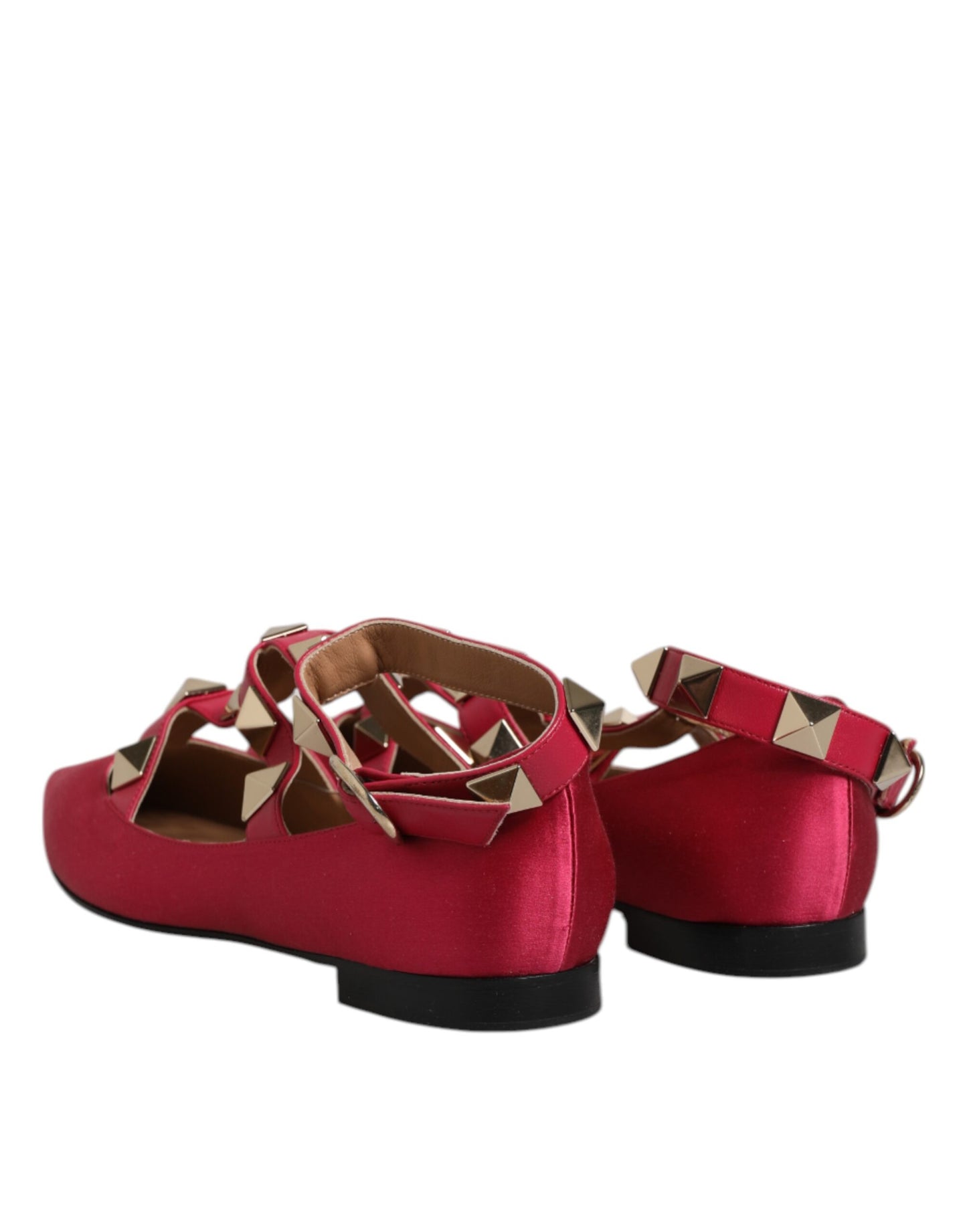 Prosperine Rot Gold Nieten spitze Zehe Ballet Flats Schuhe