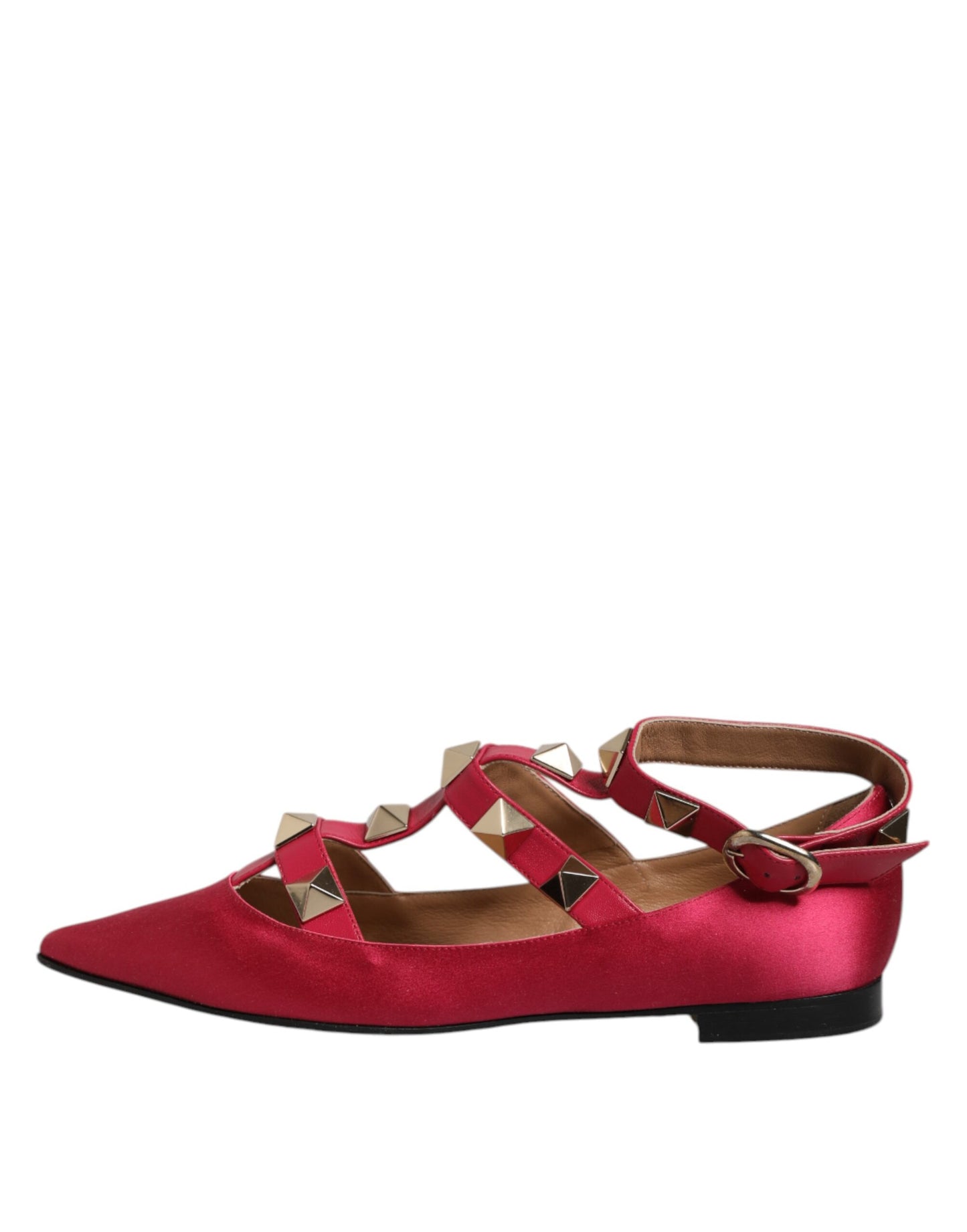 Prosperine Rot Gold Nieten spitze Zehe Ballet Flats Schuhe