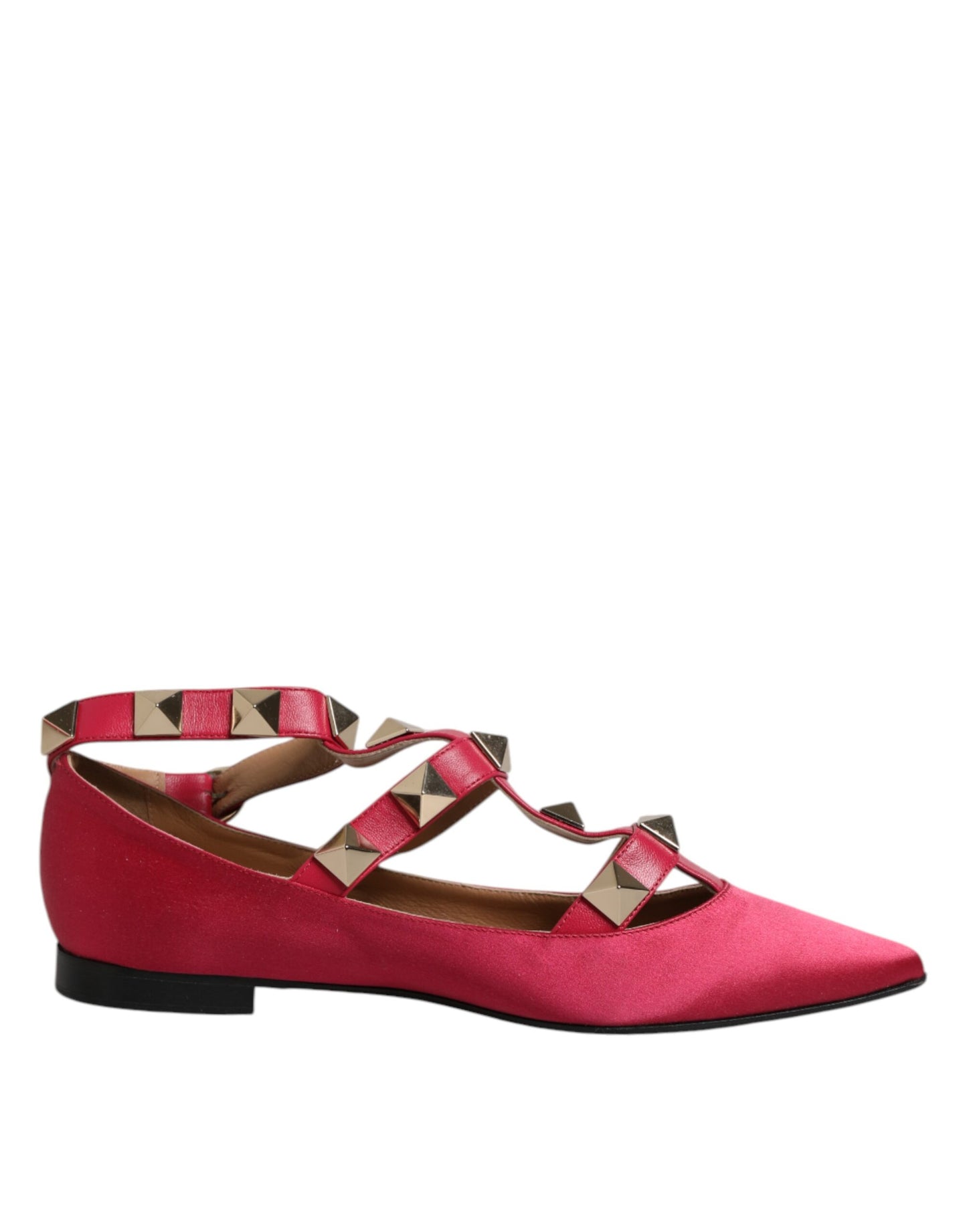 Prosperine Rot Gold Nieten spitze Zehe Ballet Flats Schuhe