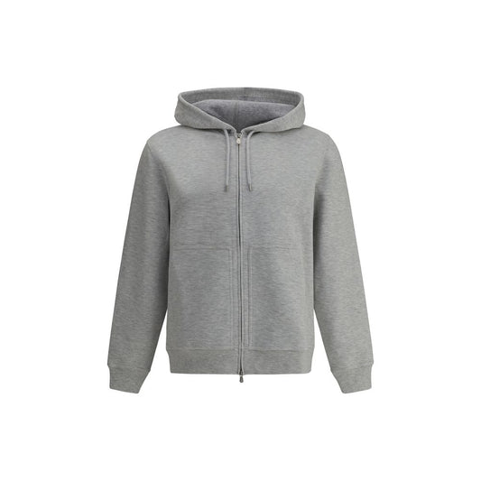 Brunello Cucinelli Grauer Baumwoll-Kapuzenpullover