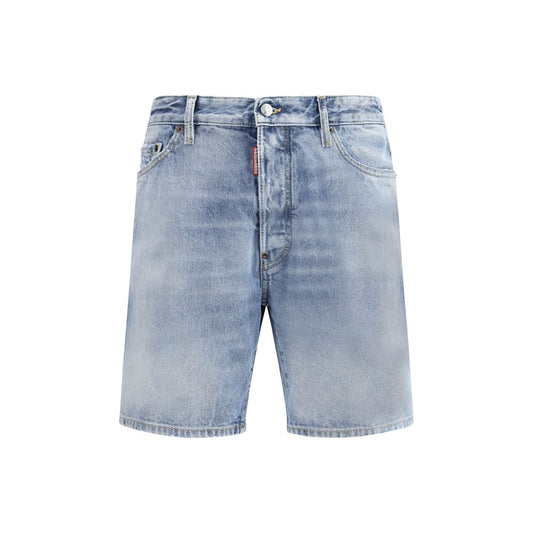 Dsquared² Hellblaue Baumwoll-Bermuda-Shorts