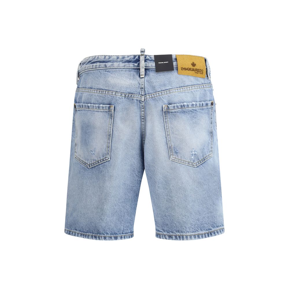 Dsquared² Hellblaue Baumwoll-Bermuda-Shorts
