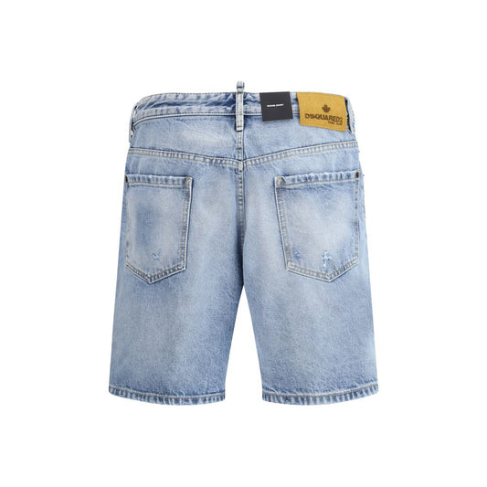 Dsquared² Hellblaue Baumwoll-Bermuda-Shorts