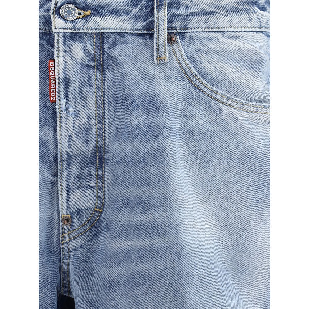 Dsquared² Hellblaue Baumwoll-Bermuda-Shorts