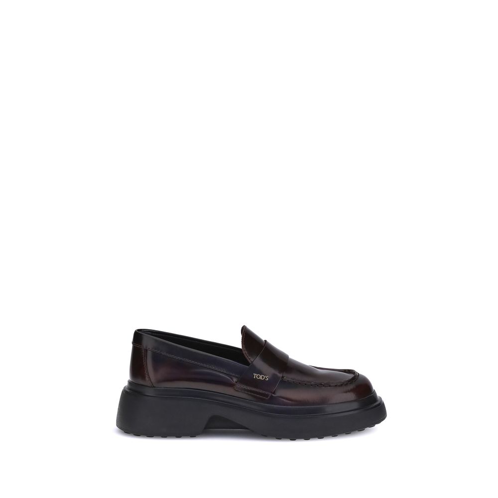 Tod's Braune Gummisohle Slipper