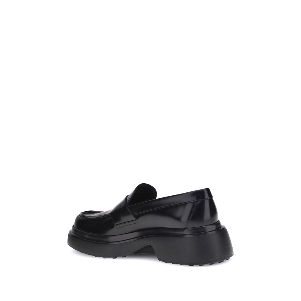 Tod's Elegante Plateau-Loafer aus schwarzem Gummi