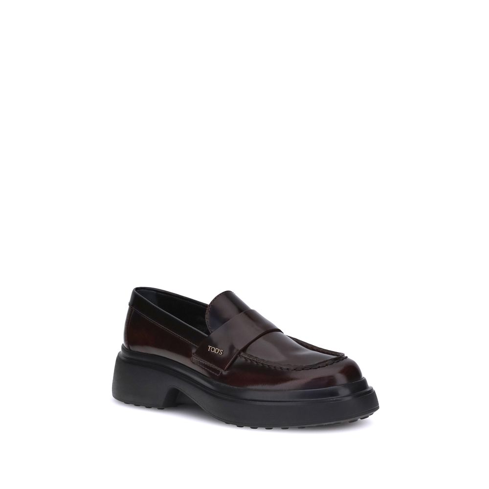 Tod's Braune Gummisohle Slipper