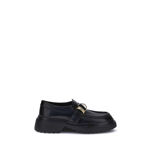 Tod's Schwarze Plateau-Loafer aus Gummi