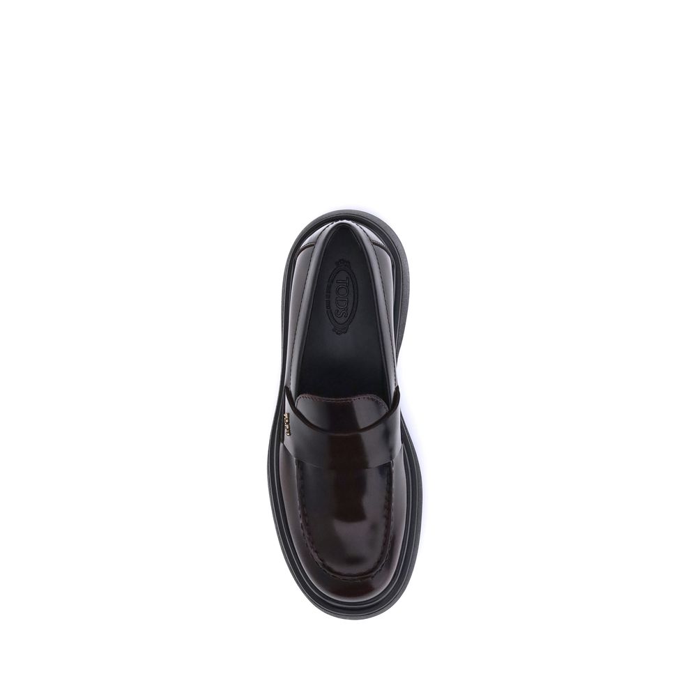 Tod's Braune Gummisohle Slipper