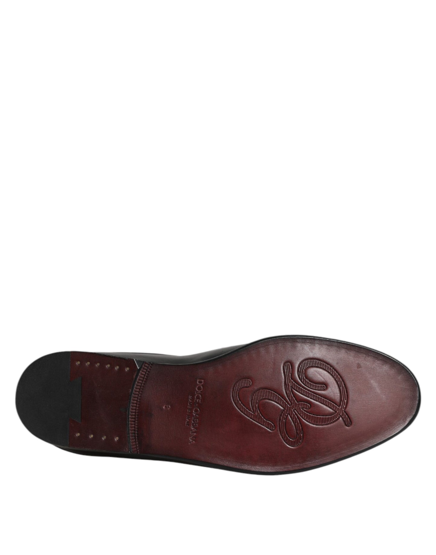 Dolce & Gabbana Schwarze Kalbsleder Slipper Schuhe