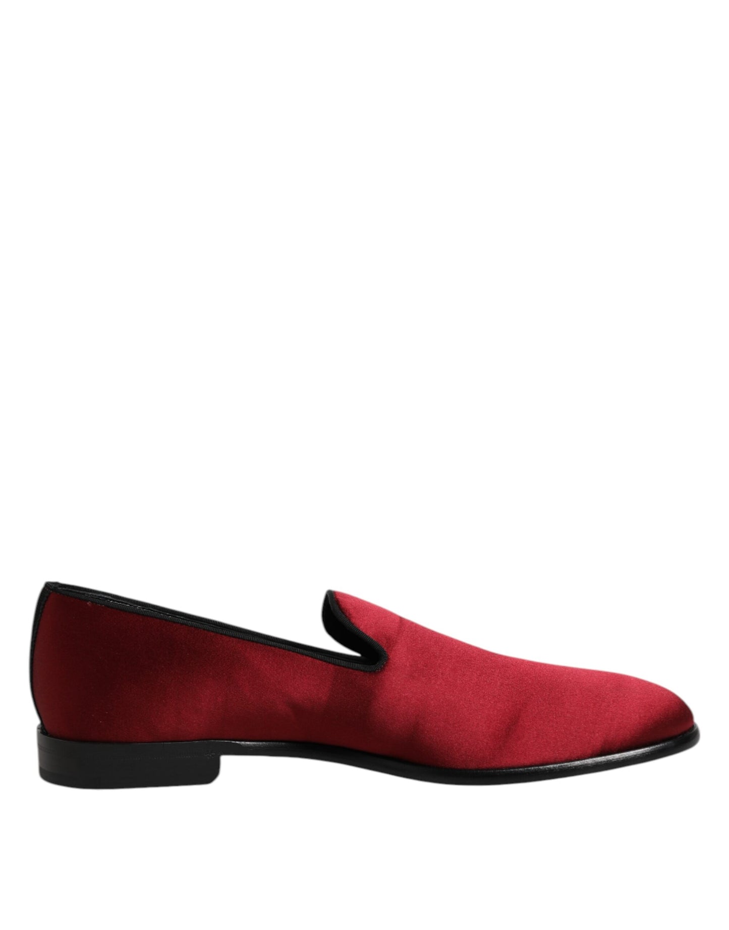 Dolce & Gabbana Rot Samt Slip On Loafers Formelle Schuhe