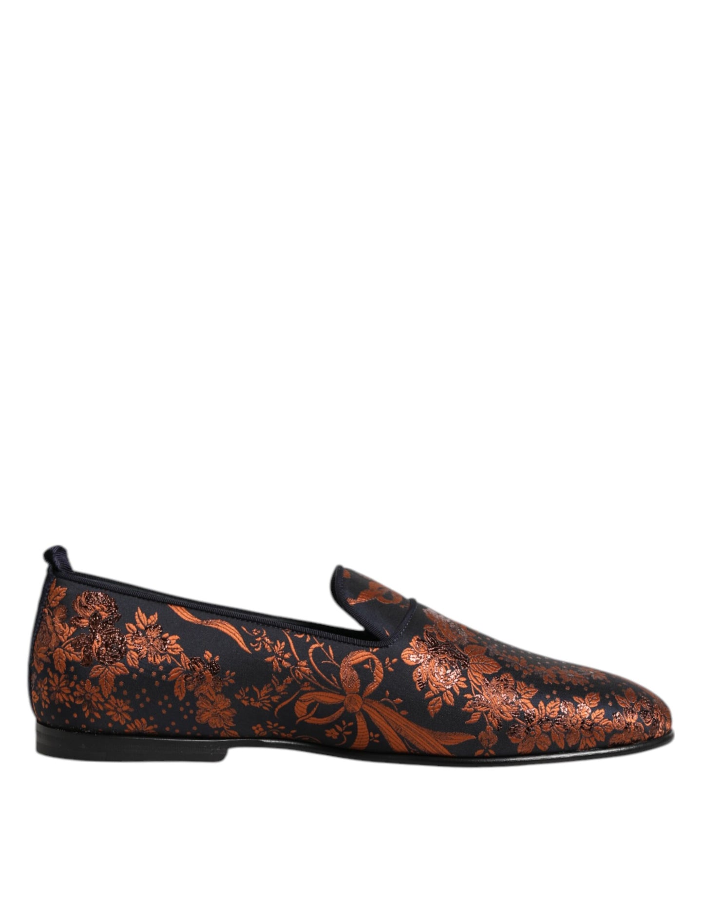 Dolce & Gabbana Schwarze Jacquard Polyester Slipper Schuhe