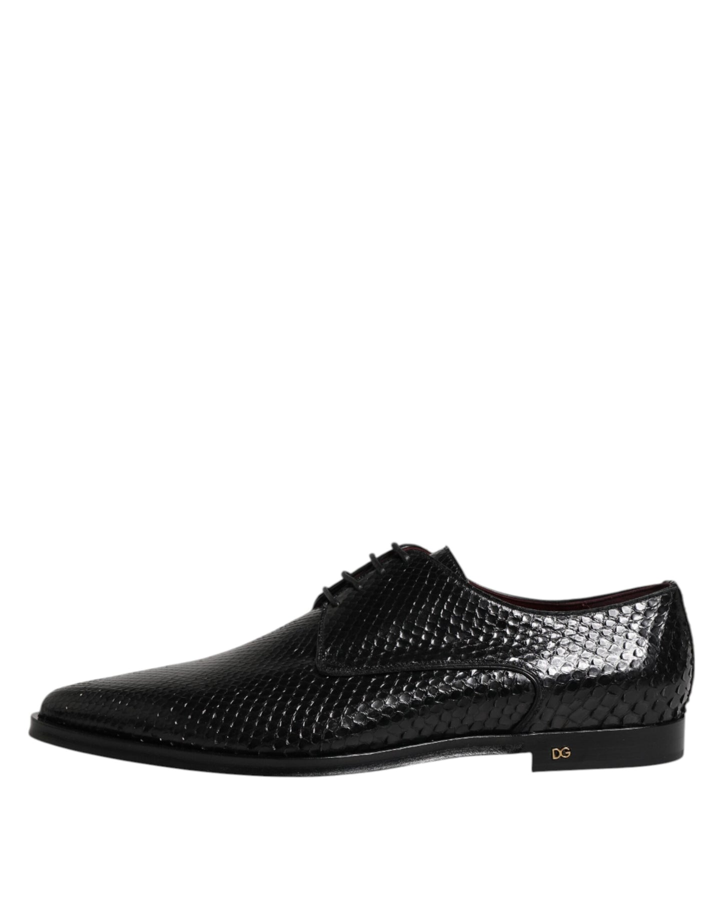 Dolce & Gabbana Schwarz Leder Lace Up Kleid Männer Derby Schuhe