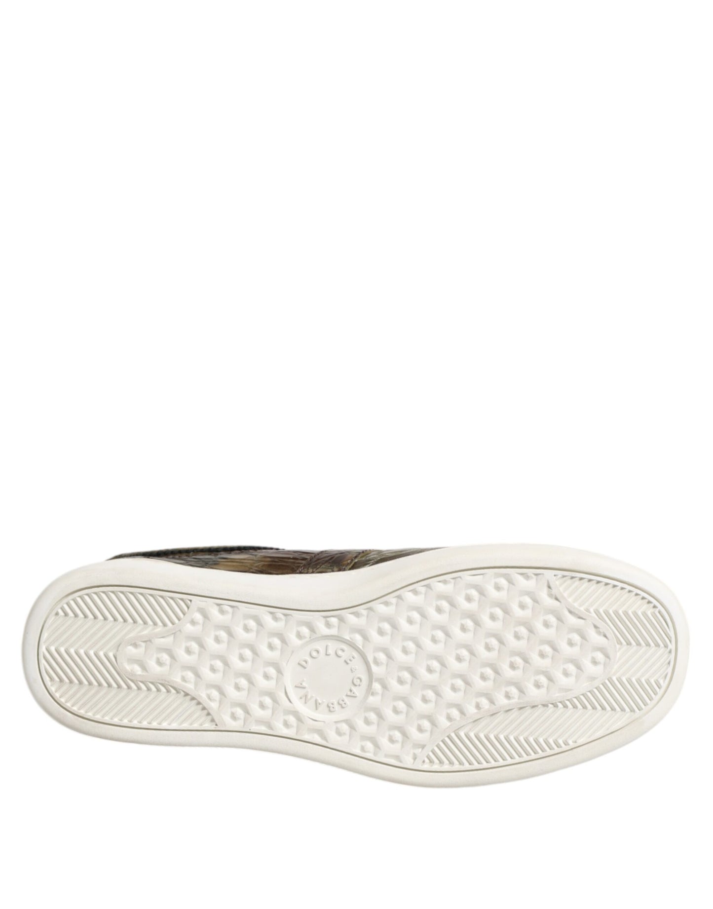 Dolce & Gabbana Braune Exotische Leder Low Top Sneakers Schuhe