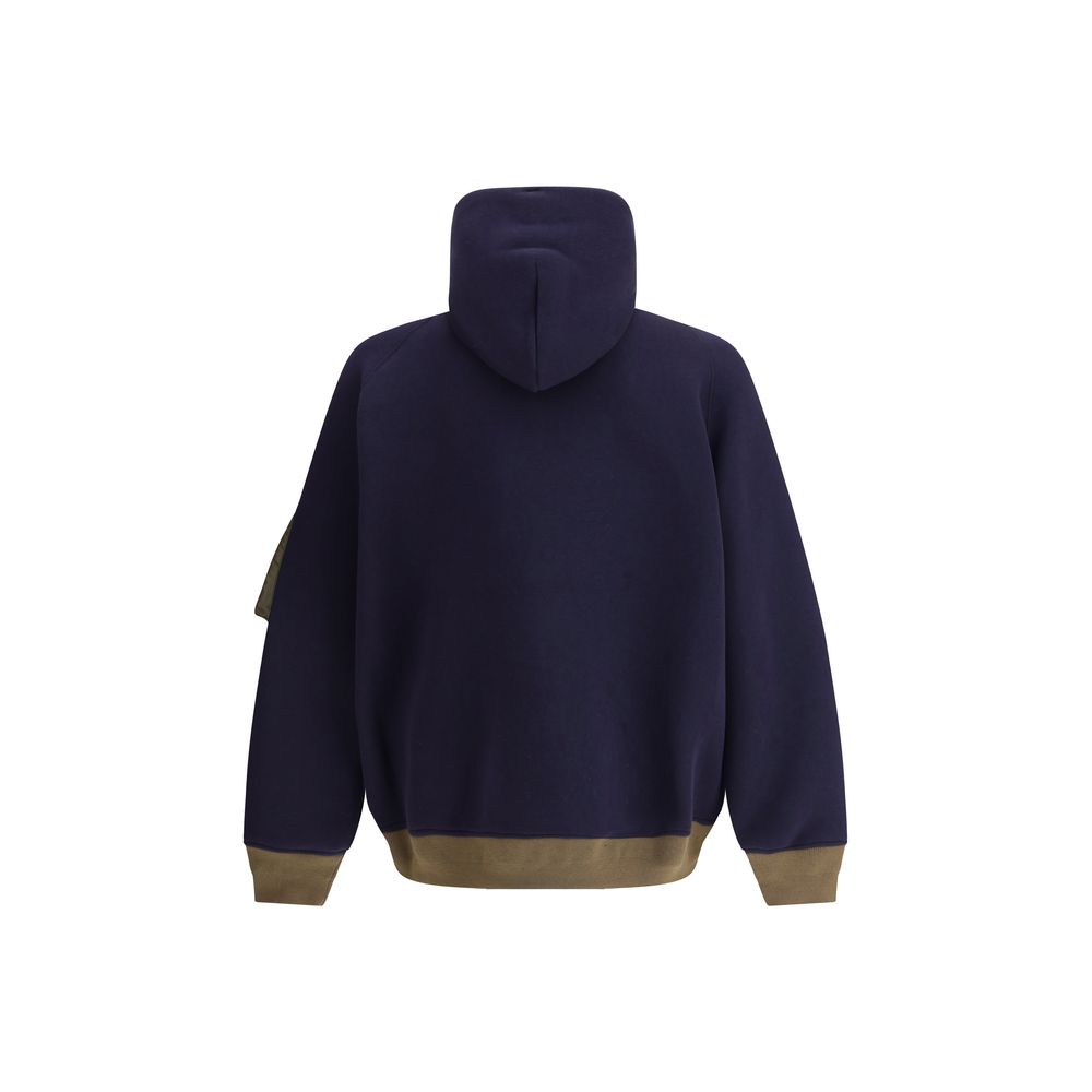 Sacai Blauer Baumwoll-Kapuzenpullover