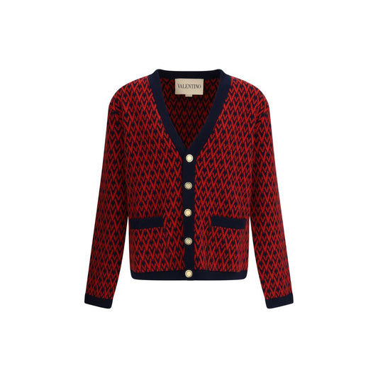 Valentino Wollcardigan aus Fleece in Multicolor