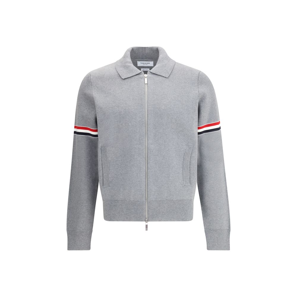 Thom Browne Graues Nylon-Sweatshirt