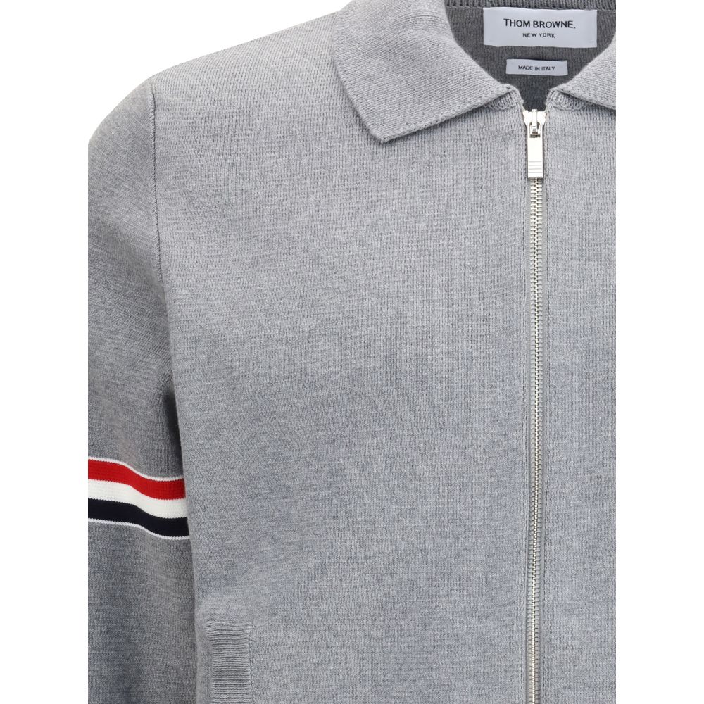 Thom Browne Graues Nylon-Sweatshirt