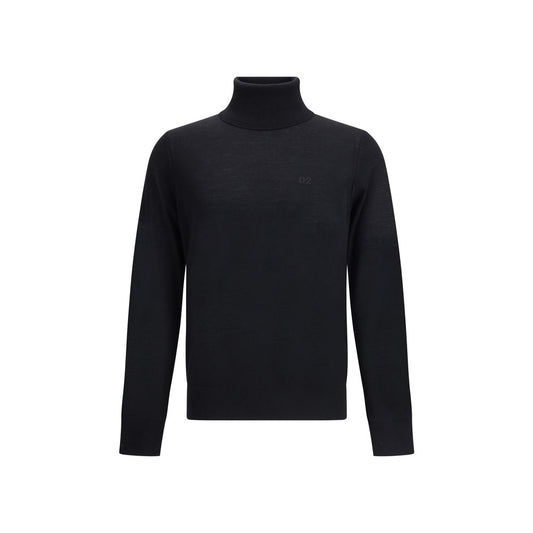 Dsquared² Schwarzer Rollkragenpullover aus Wolle