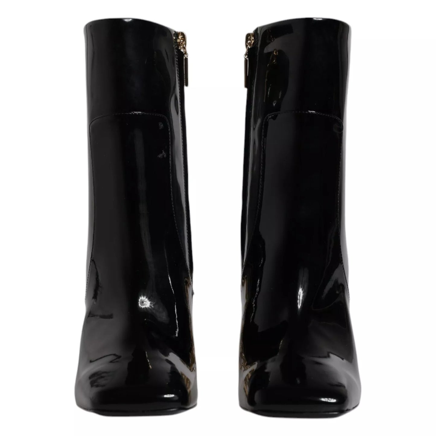 Dolce & Gabbana Schwarze Jackie Leder Mid Calf Stiefel Schuhe
